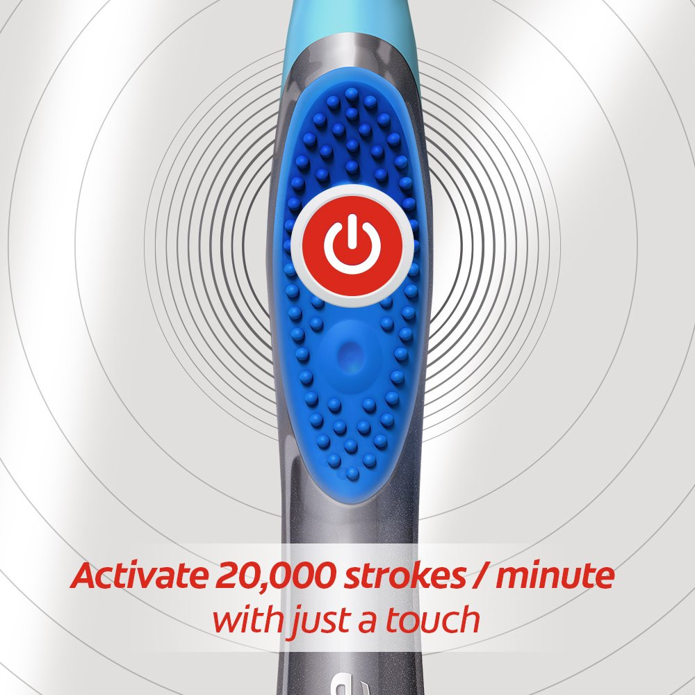 Colgate 360 Total Advanced Floss-Tip Sonic Powered Vibrating Toothbrush, Soft