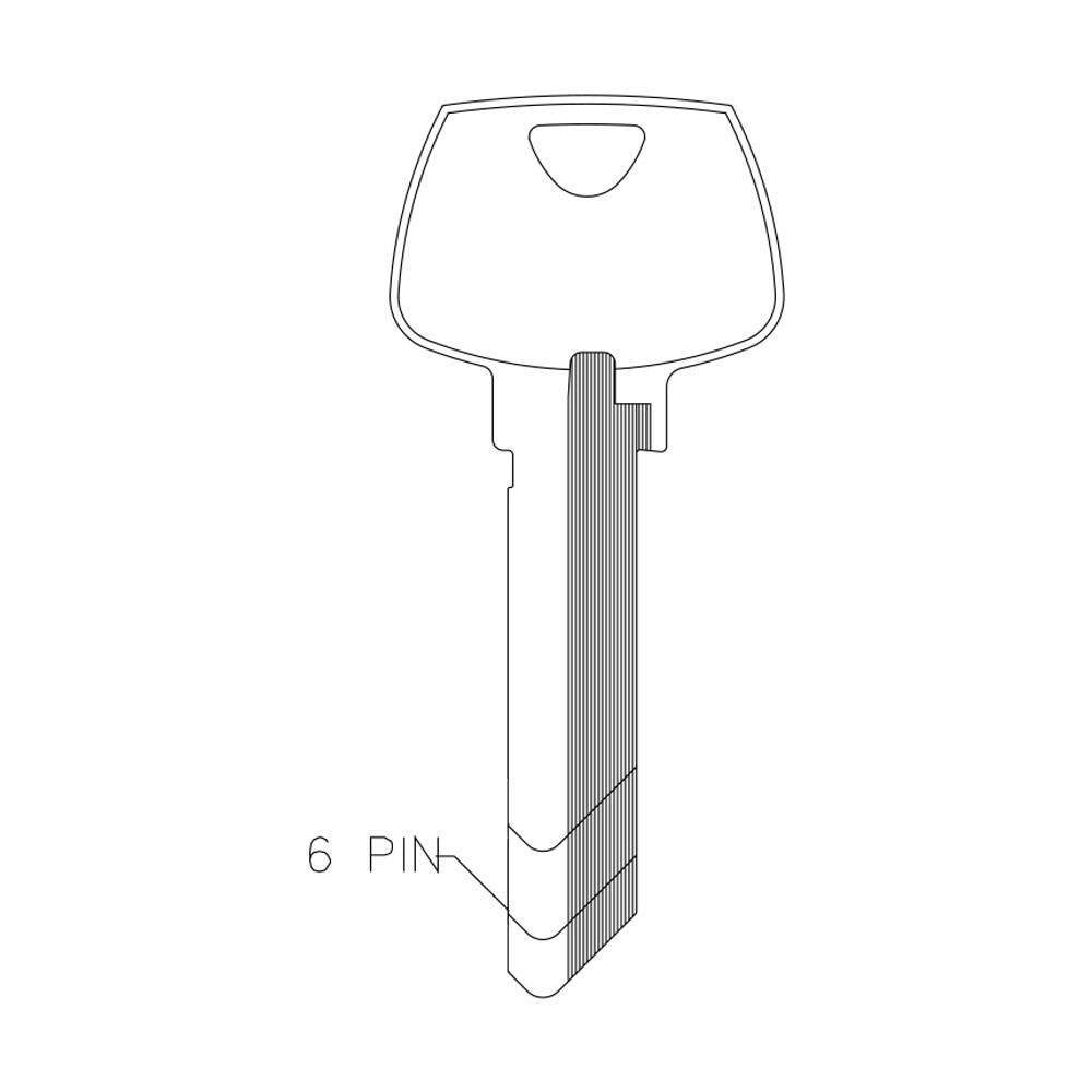 01007LL , O1007LL Key Blank – 6-PIN Brass