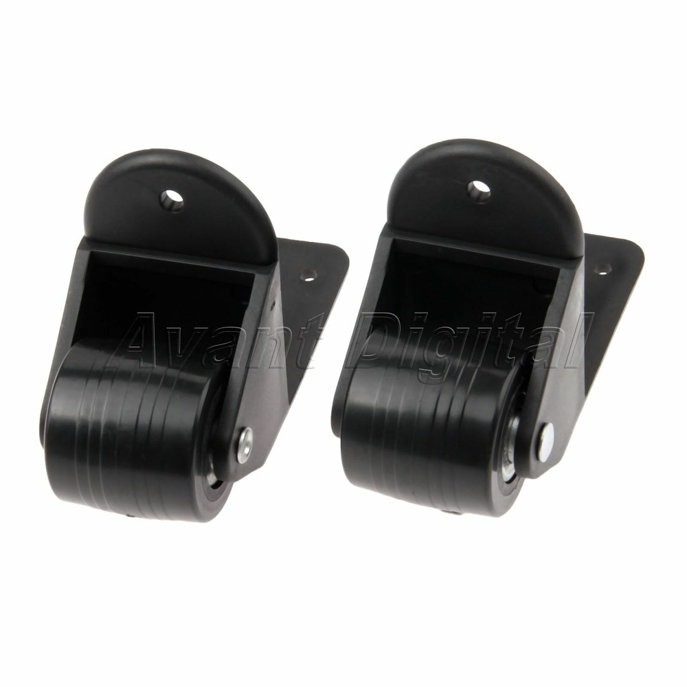 Black Replacement Travelling Luggage Trolley Suitcase Fixed Caster Wheel 1 pair