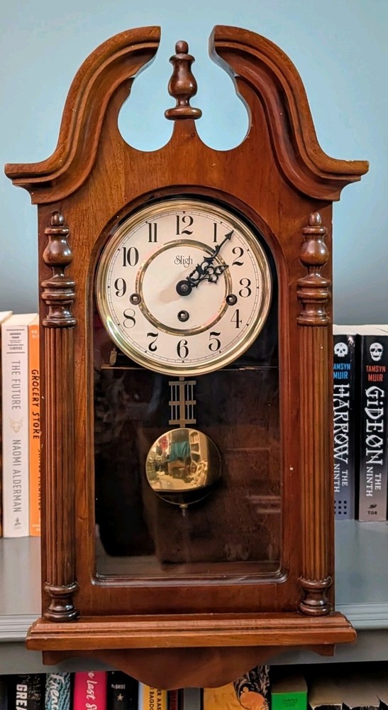 Sligh Quarter Hour Triple Chime Pendulum Wall Clock - Excellent Condition