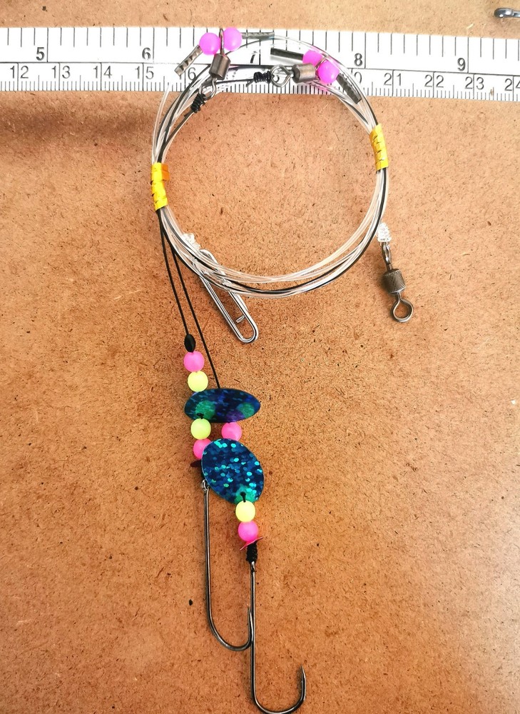 1x 2 hook flapper Sea rig Amnesia & Koike classic hooks