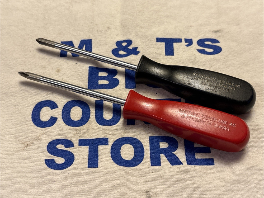 Snap-on Tools USA 2pc 6" Screwdrivers Both Phillips SSDP31 & SSDZ31