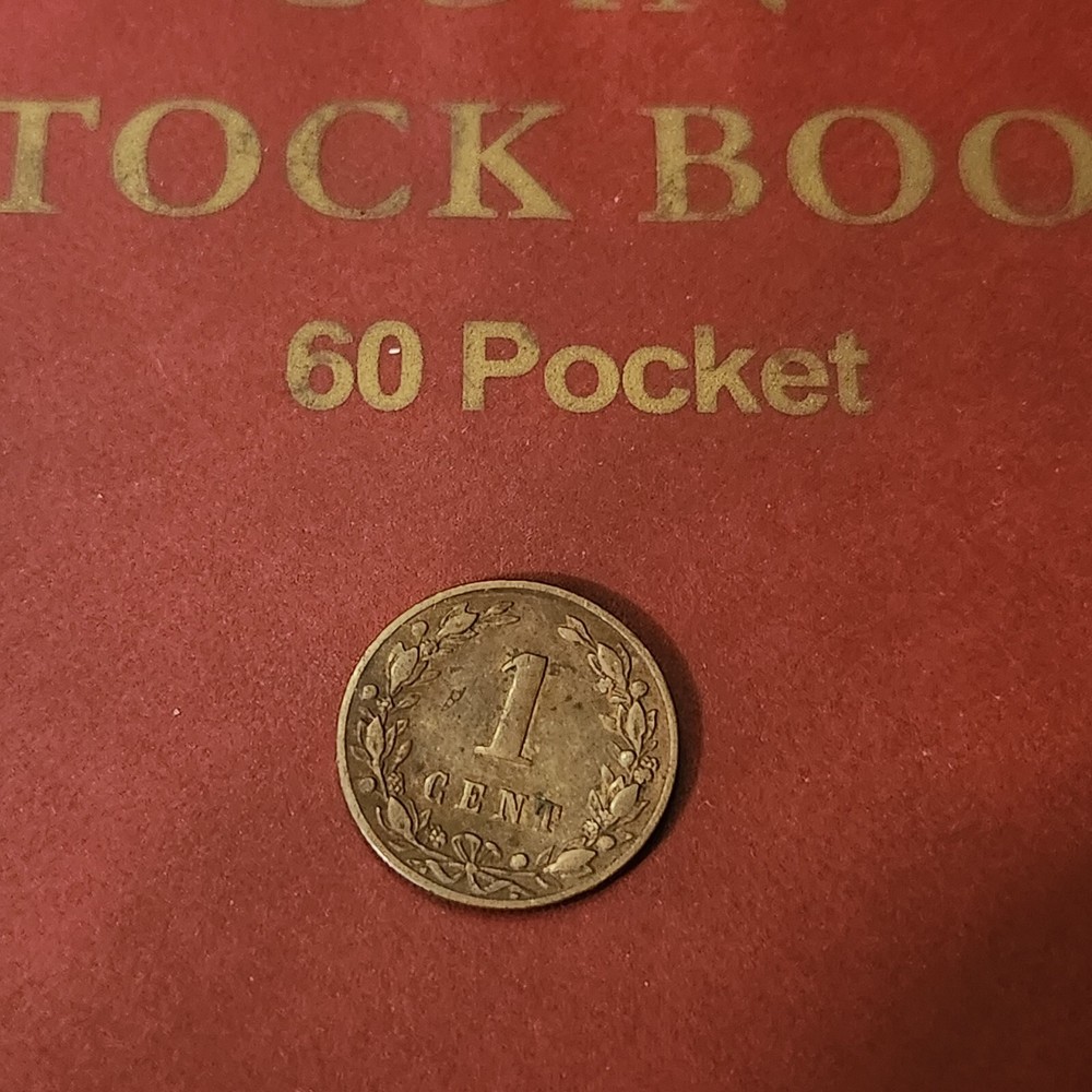 1882 Netherlands 1 Cent Old Antique Coin