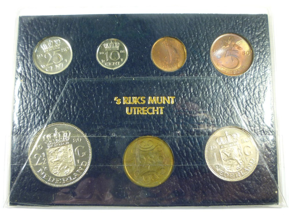 1980 Netherlands 7 Coin Mint Set