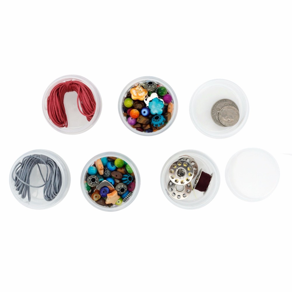 Storage Container Impact Resistant Stackable Clear Containers 6 For Beads Crafts