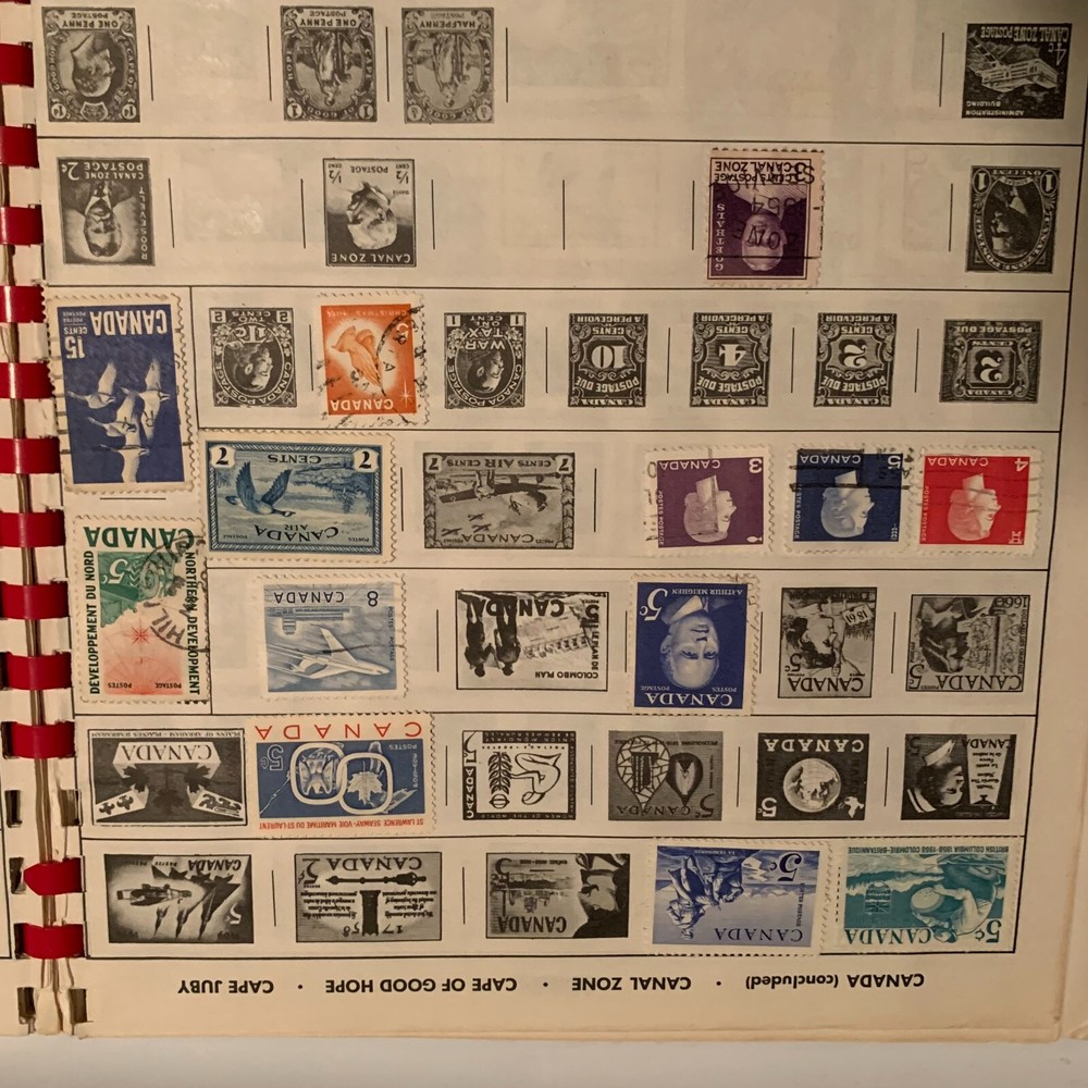 Pioneer Stamp Collecting Book With Stamps Copyright 1960 H. E. Harris