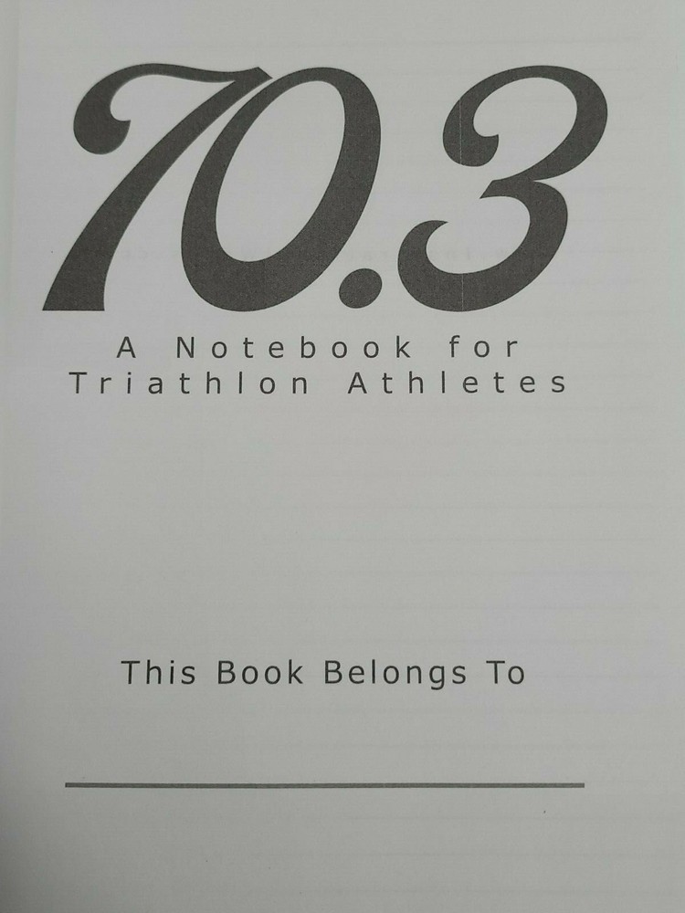 70.3 Triathlon Athletes Blank Lined Composition Notebook Journal Planner NEW