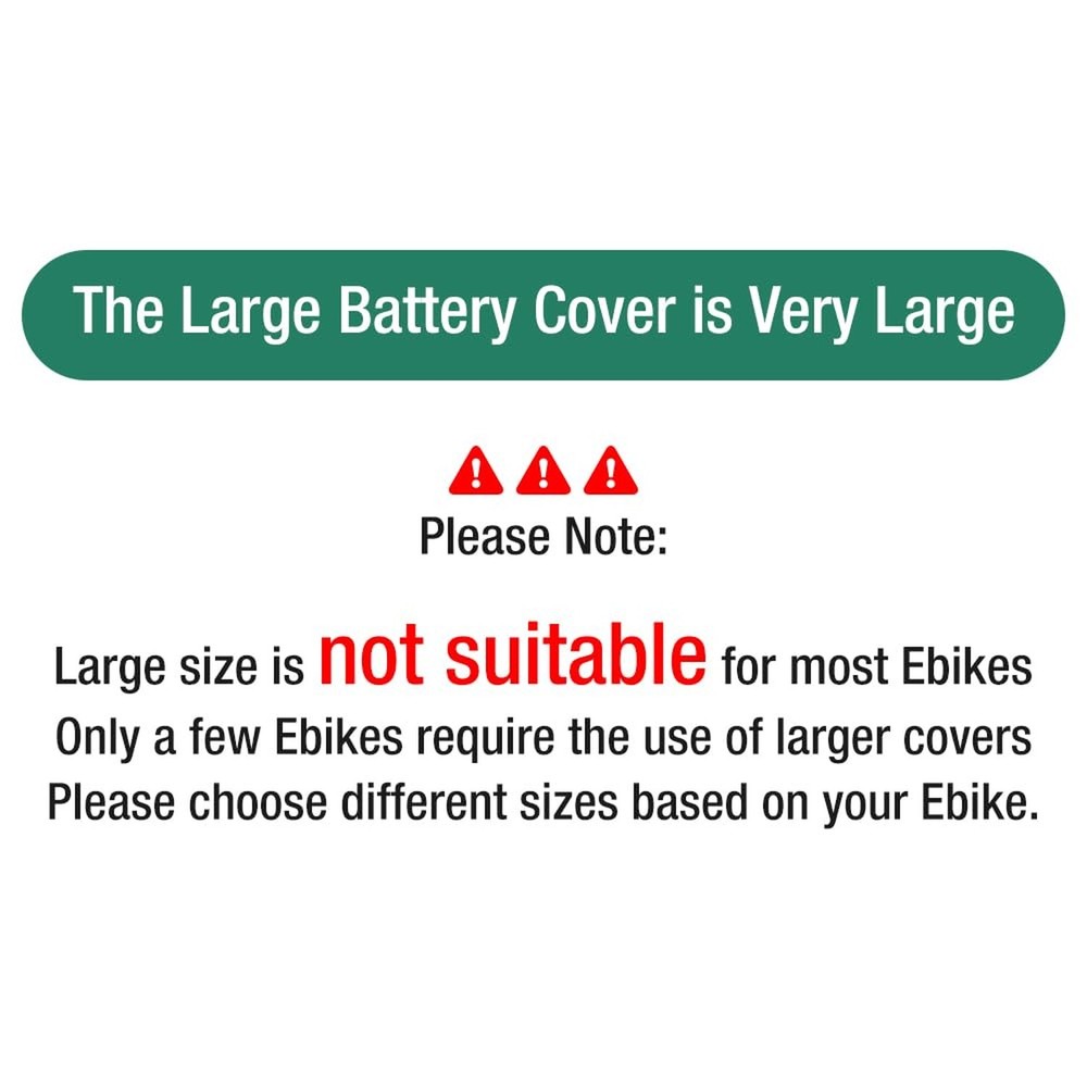 EBike Battery Cover Large Waterproof Bicycle Frame Protector Storage Case New US