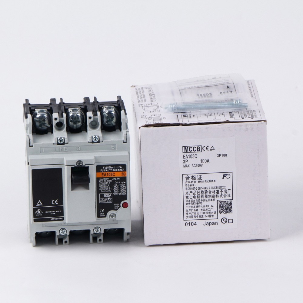 1PCS NEW FUJI EA103C 3P 100A Molded Case Circuit Breakers