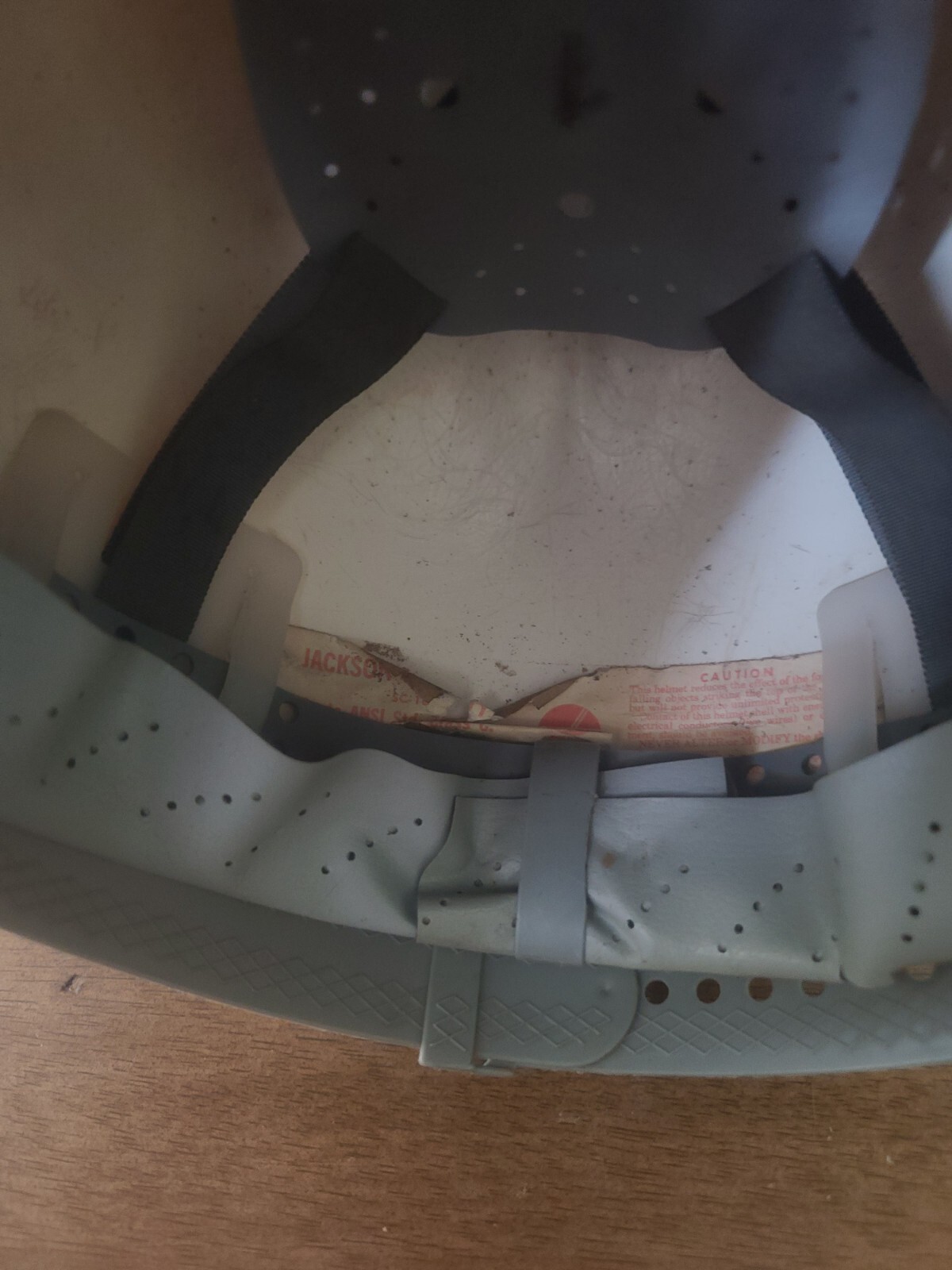 Jackson Products Fiberglass Safety Hard Hat White W/ Kwik Klip USA Vintage