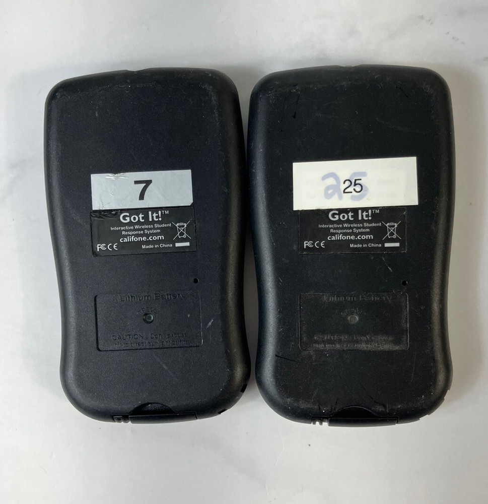 Two Califone Got It Interactive Wireless Student Response System TEACHER Clicker