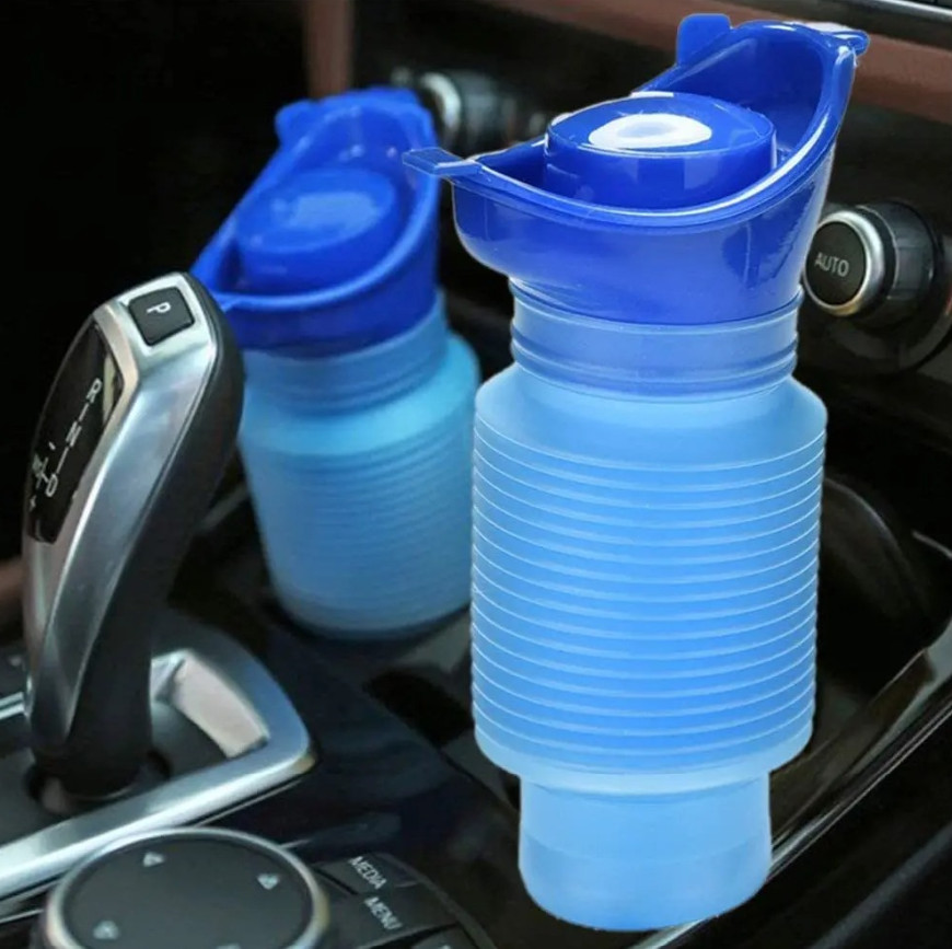 1set Portable Car Urinal Bottle Reusable Camping Emergency Toilet Kit - NEW