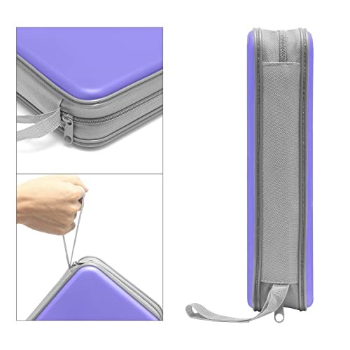 CD Case, DVD Case Holder 96 Capacity Hard Plastic CD DVD Disc Cases Lavender