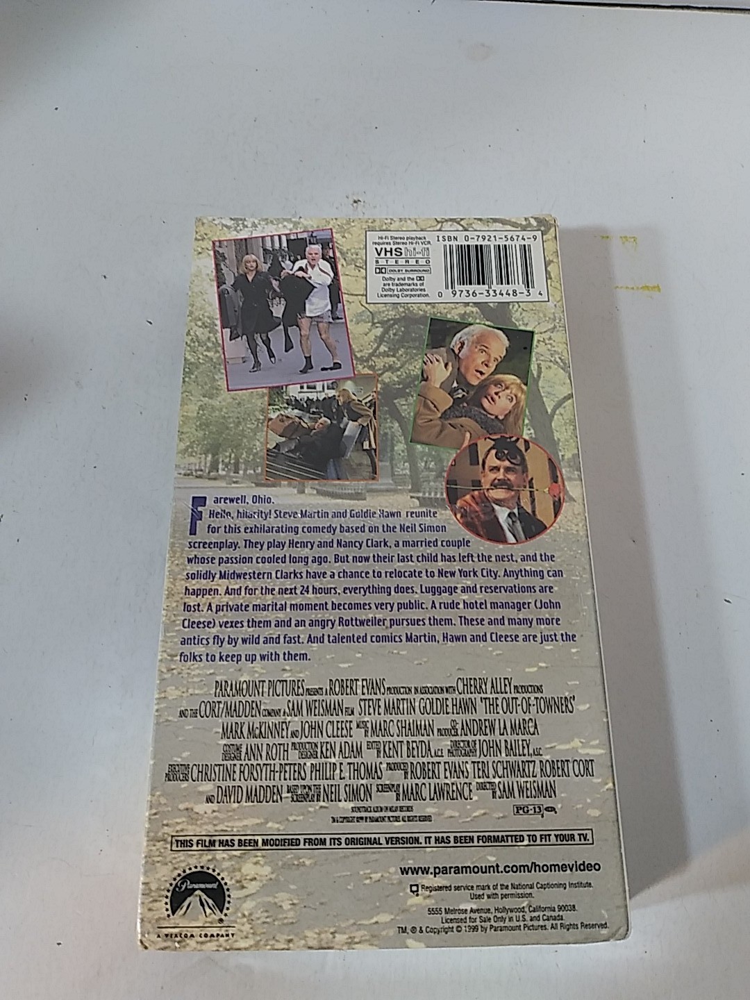 The Out of Towners VHS Tape 1999 Sealed VHS Goldie Hawn Steve Martin
