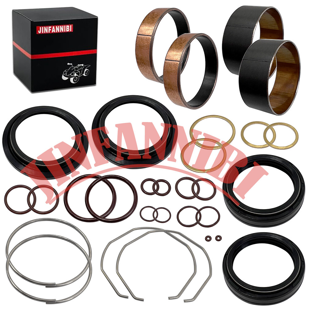 Fork Bushing Dust Oil Seals Rebuild Kit For Kawasaki KX125 KX250 1996-2001 KX500