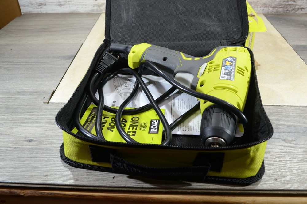 Ryobi D43K Variable Speed 3/8" Compact Drill/Driver Keyless Chuck w/ Tool Bag