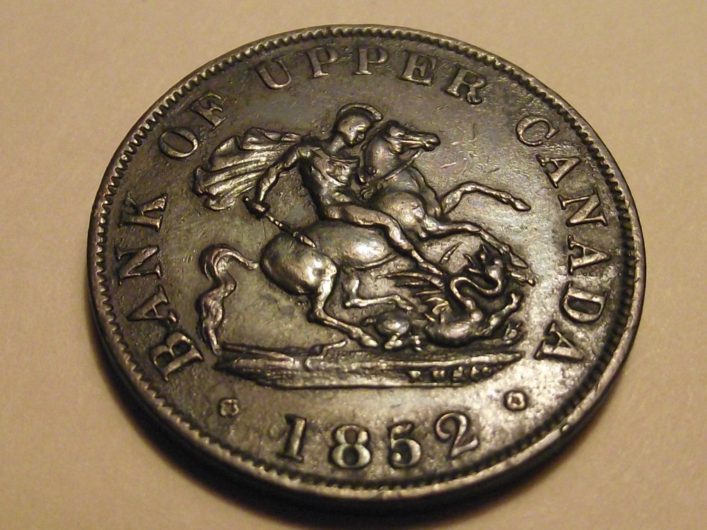 #2852 Canada / Upper; 1/2 Penny Token 1852