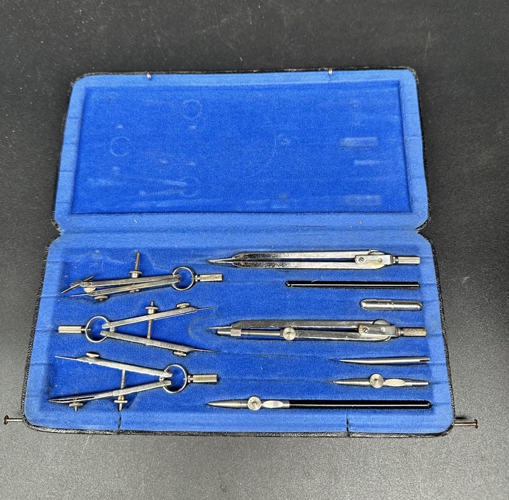 Grantley 4 Architect Box Draughtsman Drawing Tools Geometry Set Compass Engineer