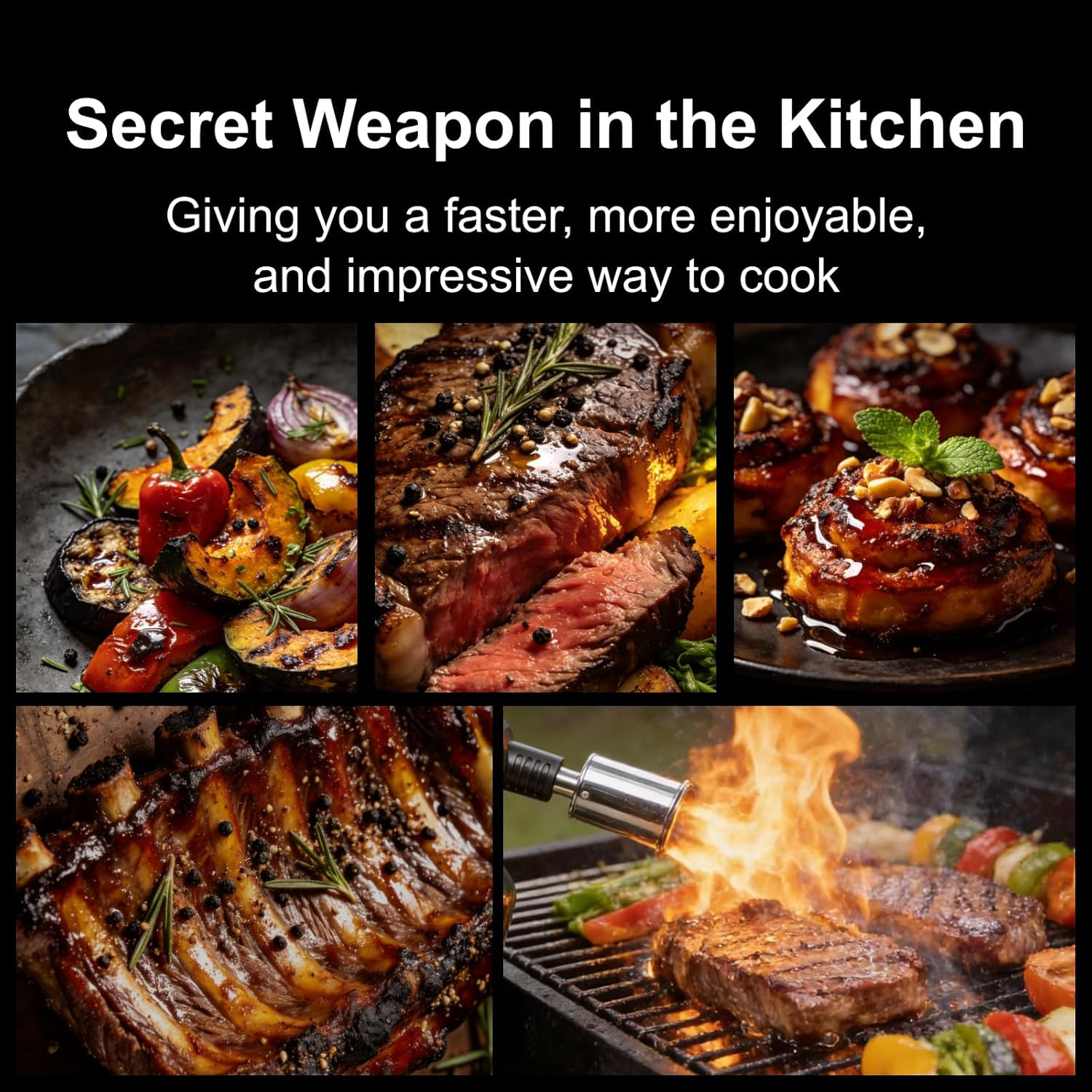 Heavy Duty Propane Torch 3272°F Adjustable Flame Weed Burner BBQ Culinary Torch