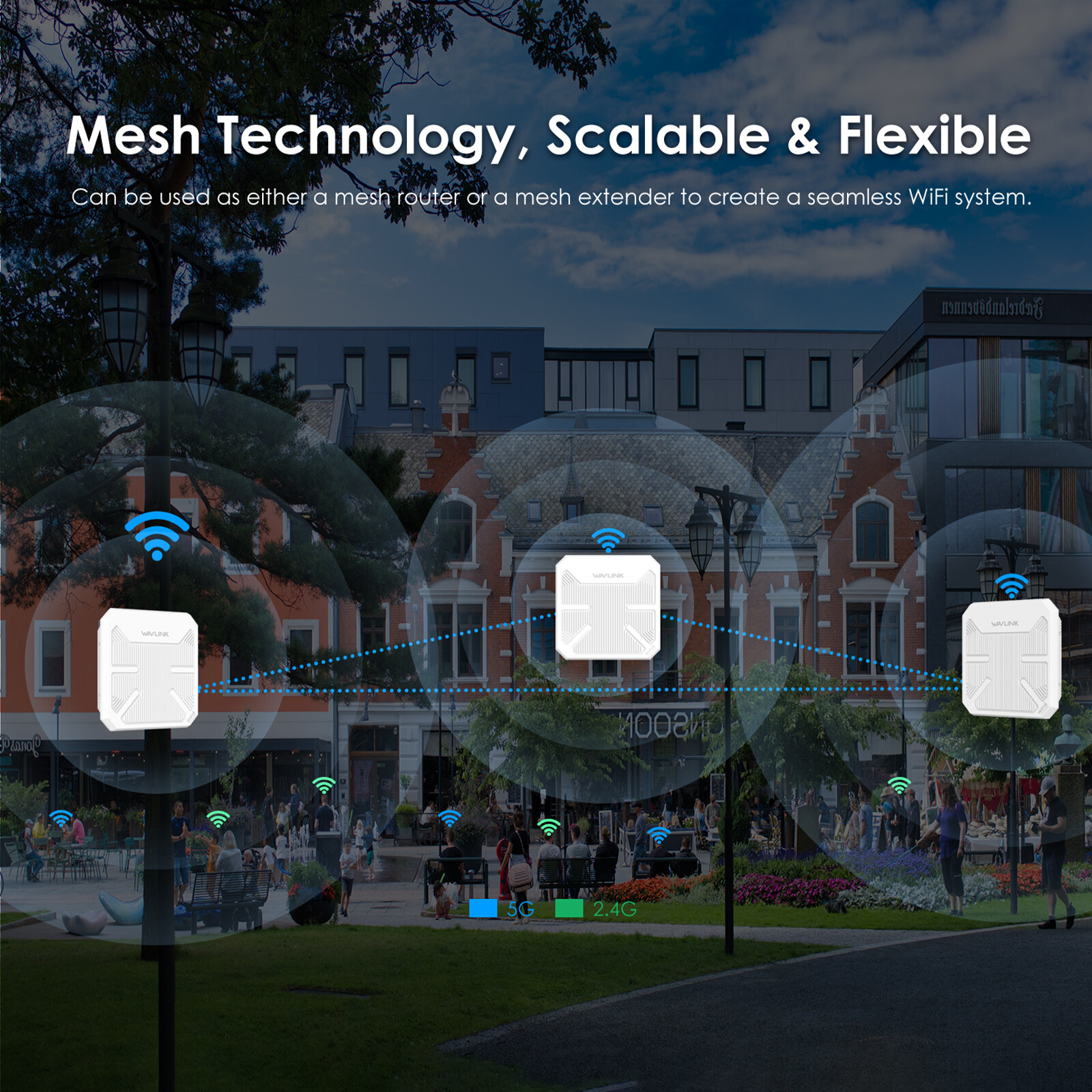 WAVLINK AX3000 WiFi 6 Outdoor Extender Router Booster WIFI Repeater Long Range