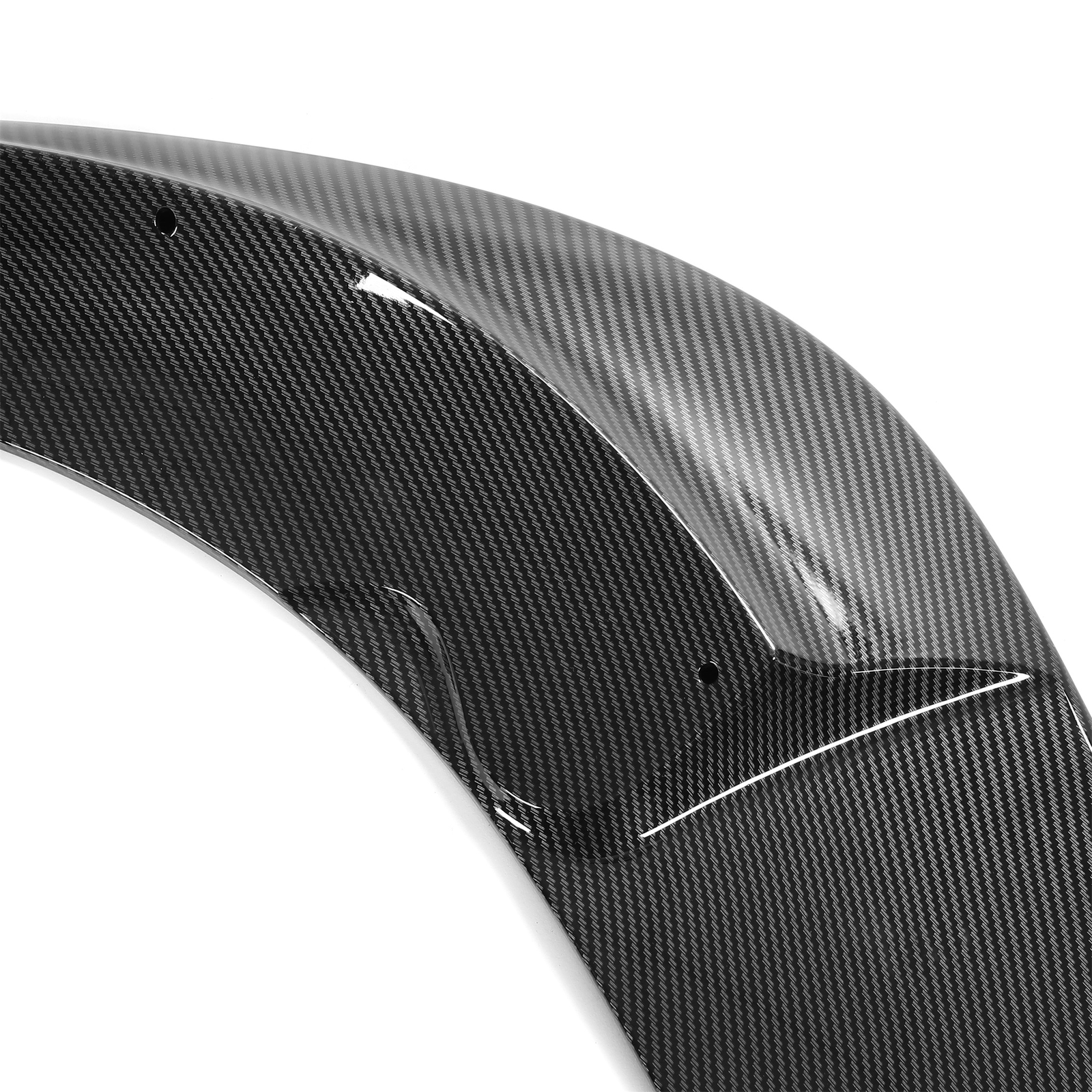 HECASA For 05-13 Corvette C6 Base Front Lip Splitter ZR1 Style Carbon Fiber Look