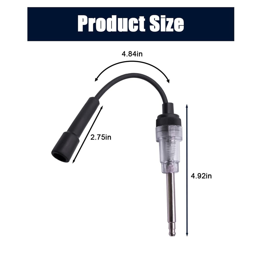 Plug Tester, Straight Boot Engine Ignition Tester Light Easy to Use, Small