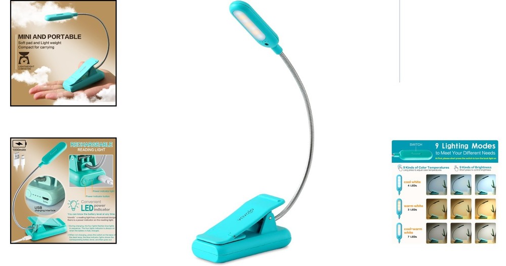 Versatile Clip-On Reading Light with Adjustable Brightness for Every Need