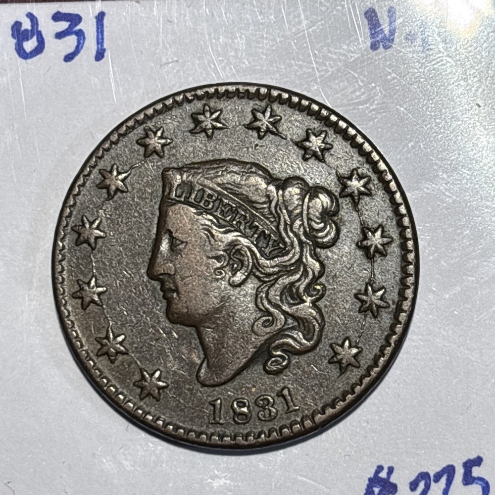 1831 1c N-12 Matron Head Large Cent