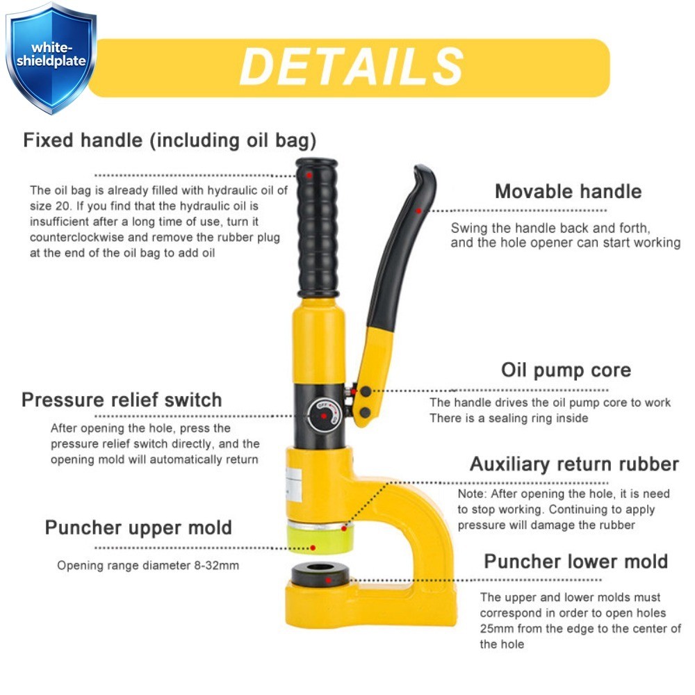 SYD-25 Portable Manual Split/Integral Bridge Hole Puncher