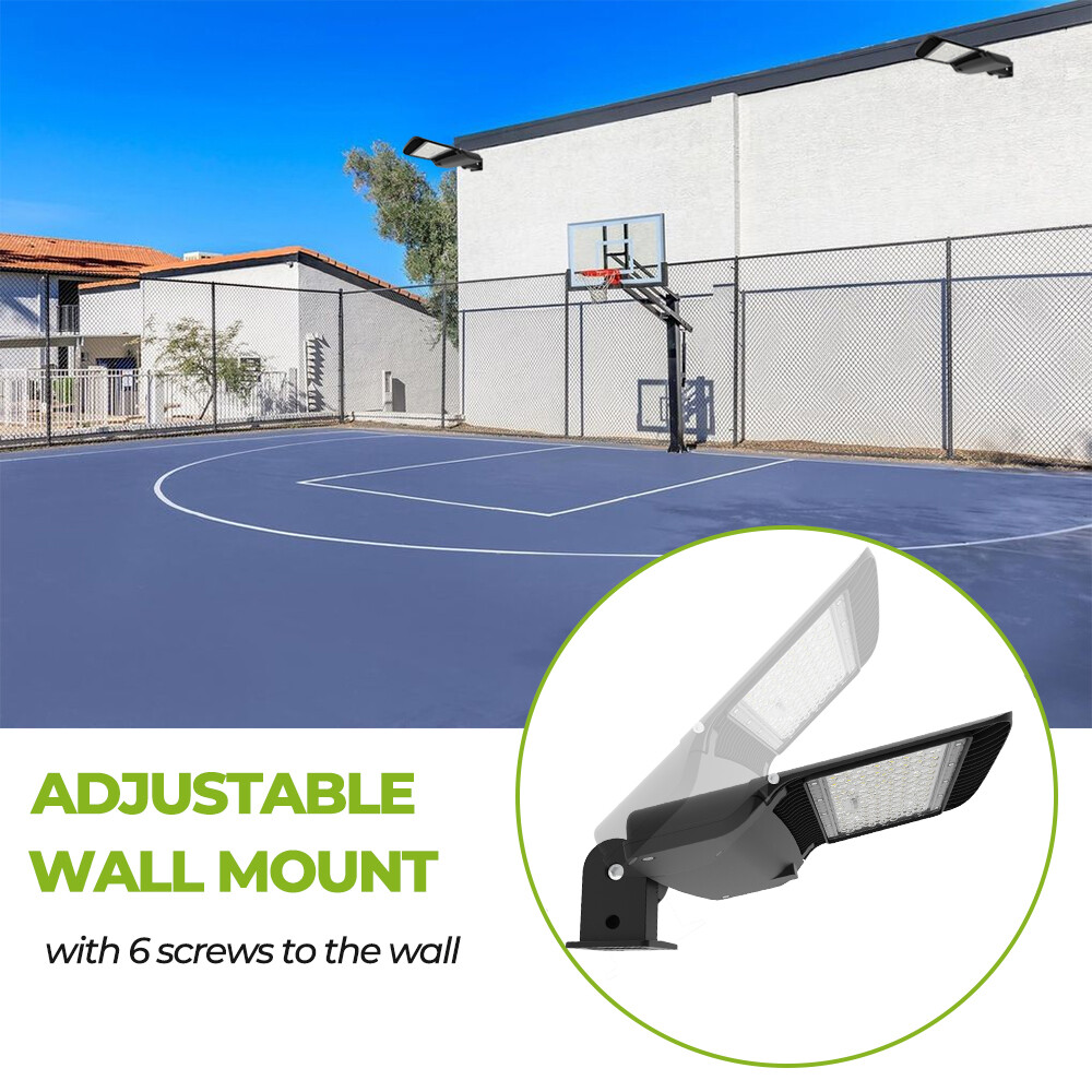 Led Parking Lot Area Light Fixture 100w 150w 200w 300w Shoebox Light Wall Mount