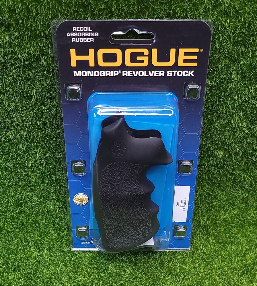 Hogue OverMolded Rubber Monogrip w/ Finger Grooves For Colt Python - 46000