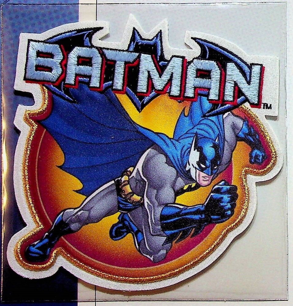 BATMAN PATCH on INFO CARD ~ from Willabee & Ward ~ DC COMICS PATCH COLLECTION