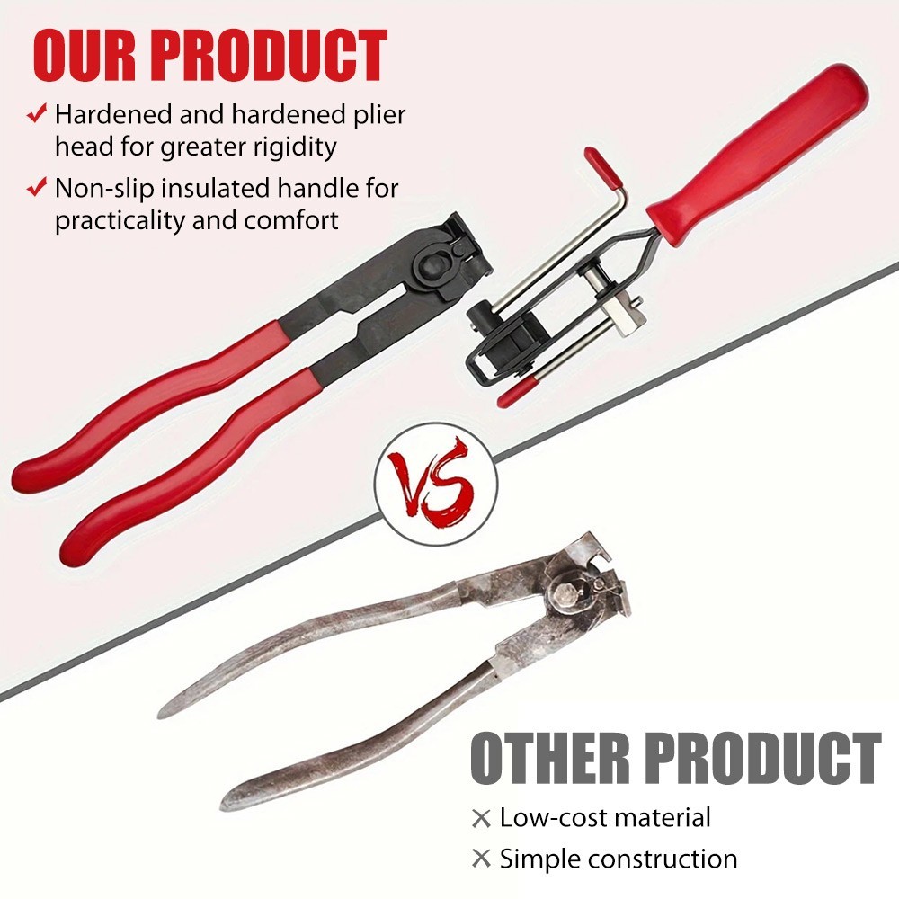 CV Joint Axle Boot Clamp Pliers Tool w/12 Crimp Bands Replace For Auto / ATV US