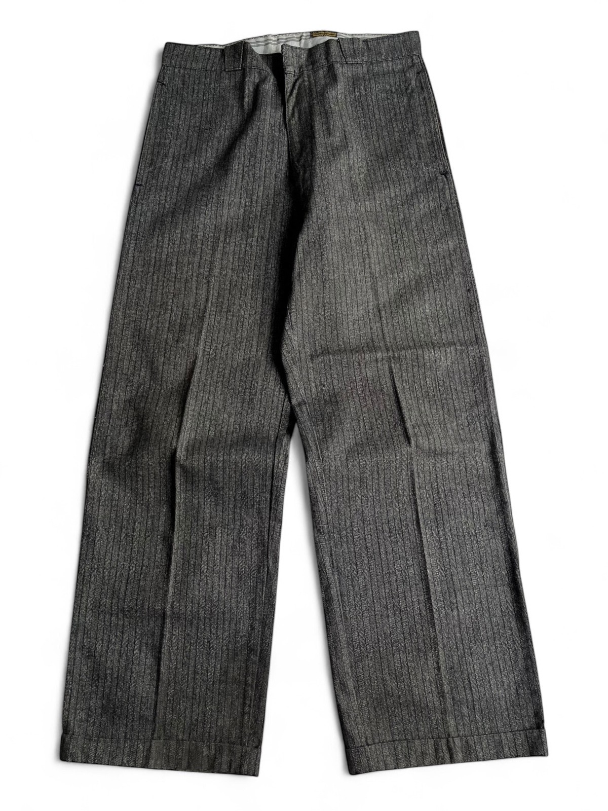 Vintage 1940s 1950s French Work Pants Salt Pepper Made in France size 32 x 29