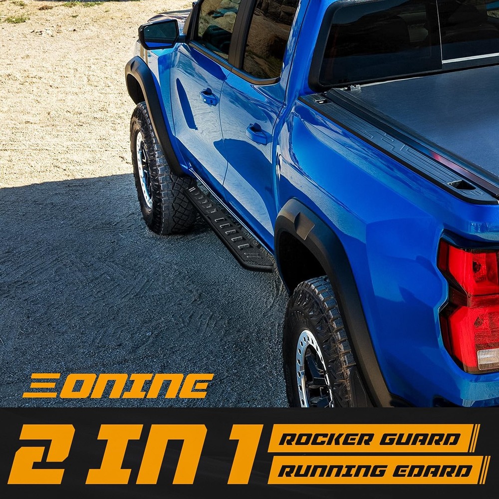 Textured Black Running Boards Custom Fit Side Steps Nerf Bars