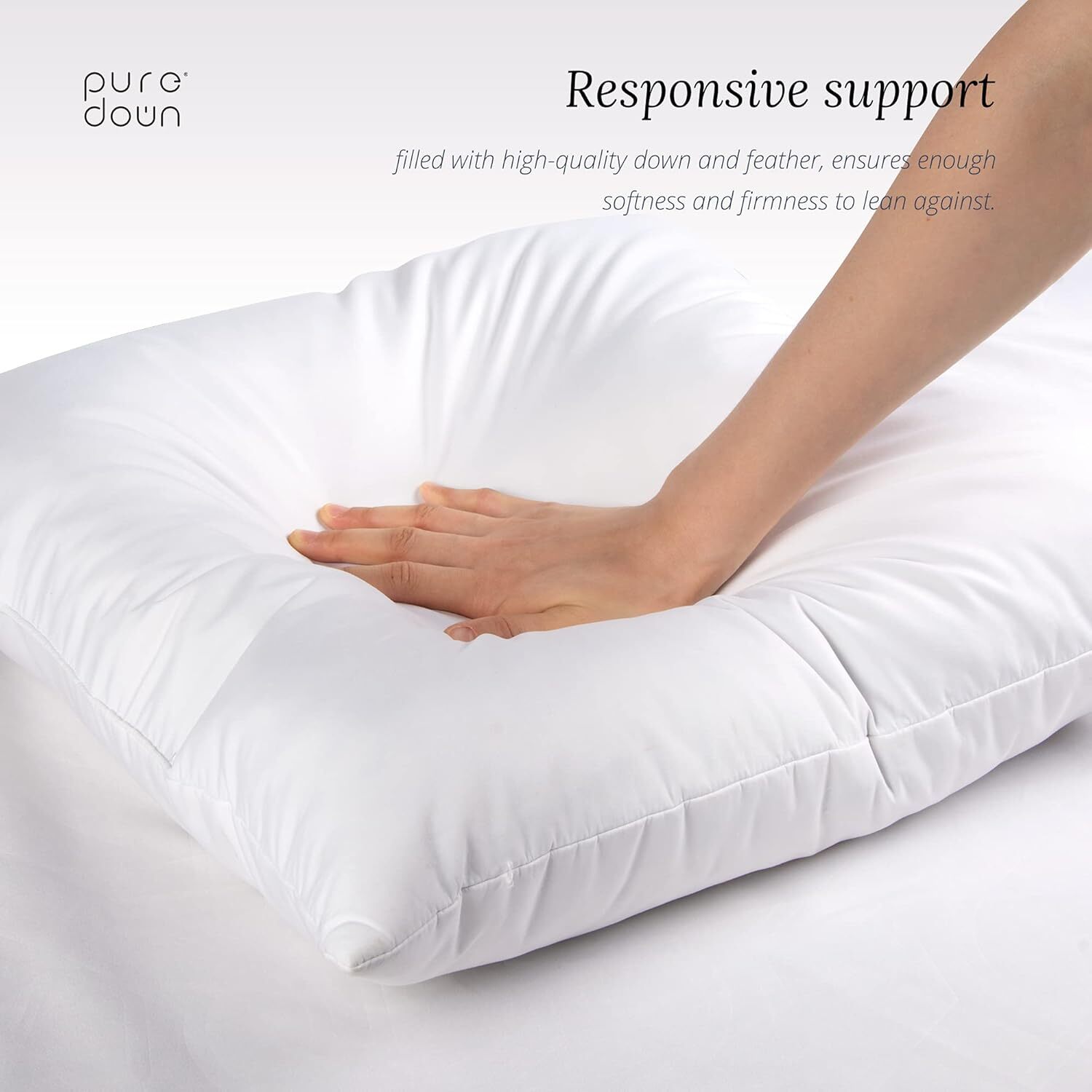 Euro Pillow Inserts 26 x 26 (Pack of 2, White), Down Feather Pillow Stuffer,