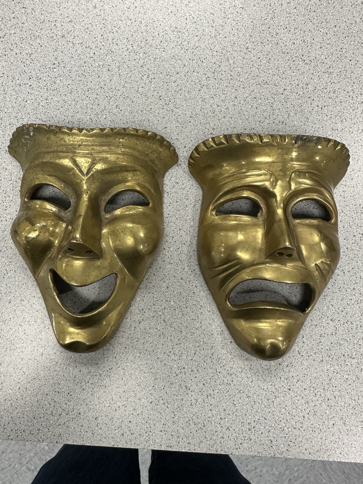 Brass Made In India Comedy & Tragedy Wall Decor.