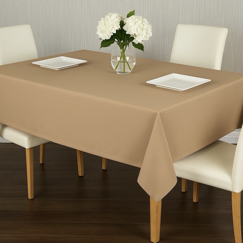 5 Heavy Duty Spun Tablecloth 85” X 85"  Latte Color for Banquet Wed Commercial