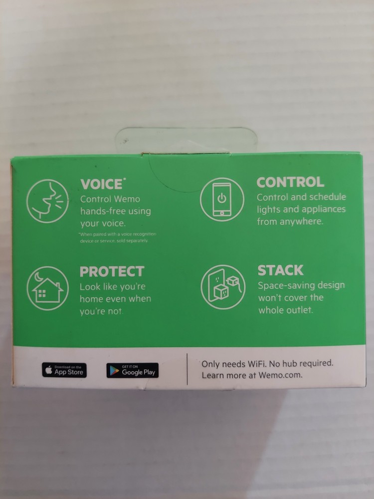 Wemo WiFi Smart Plug WSP080 White Sealed