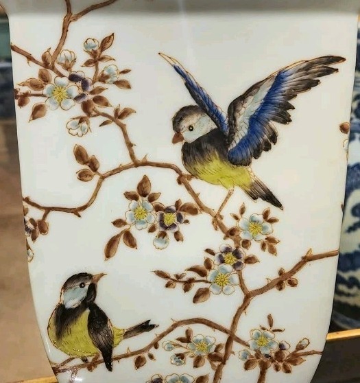 Porcelain Rectangular Vase- Xiamena Collection-16''H