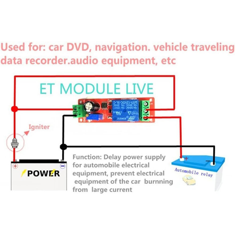 DC 12V NE555 Time Delay Relay Shield Timer Control Switch Adjustable Module Sec