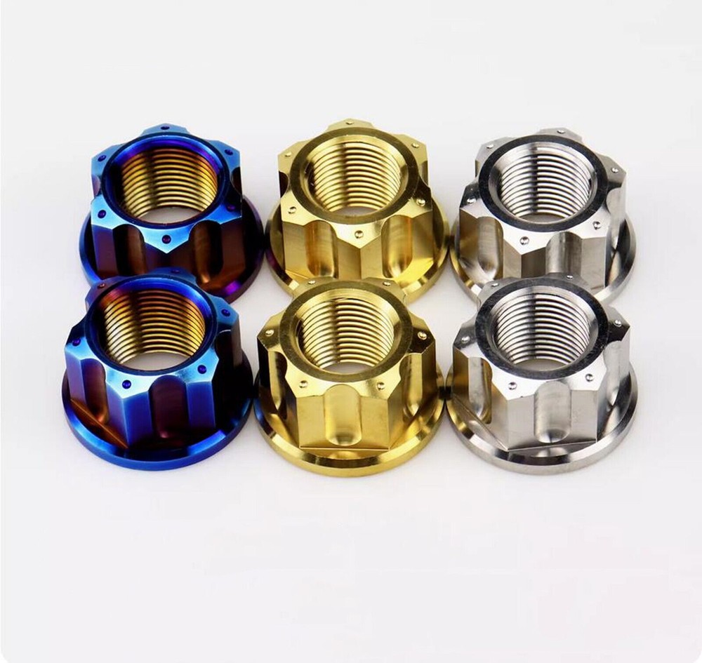 M22 Titanium Alloy Nut Motorcycle Axis Hex Nut Pitch 1.5