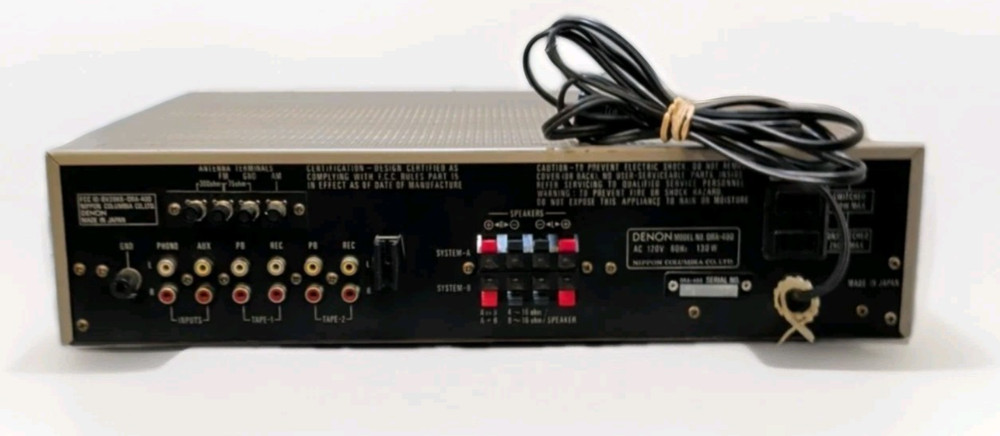 Denon DRA-400 Precision Audio Component/Tuner Amp. Powers On