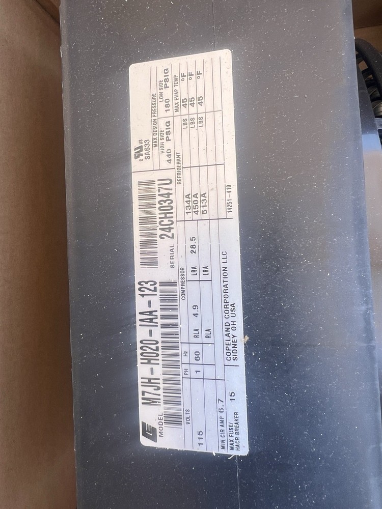 Emerson Copeland Compressor Condenser Unit