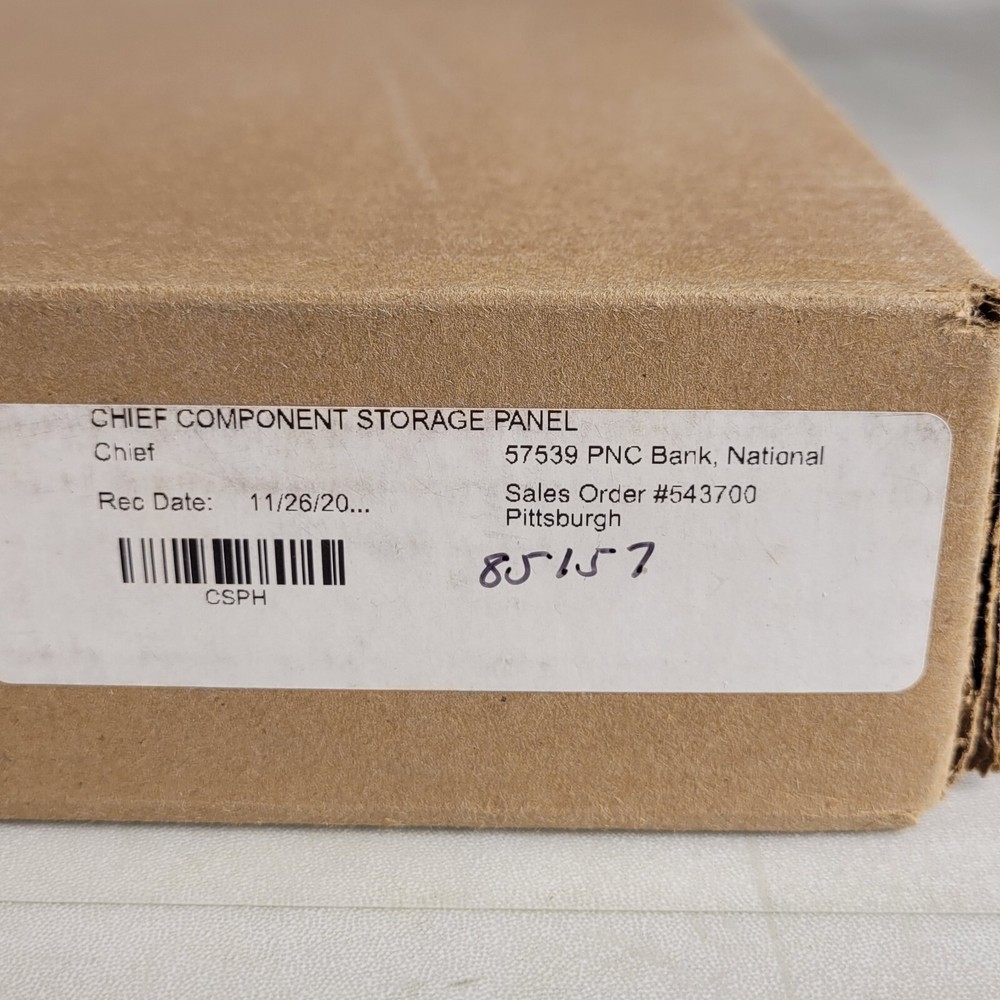 Chief CSPH Component Storage Panel Width 14.4" Depth 1.1" Height 27.3" - Black