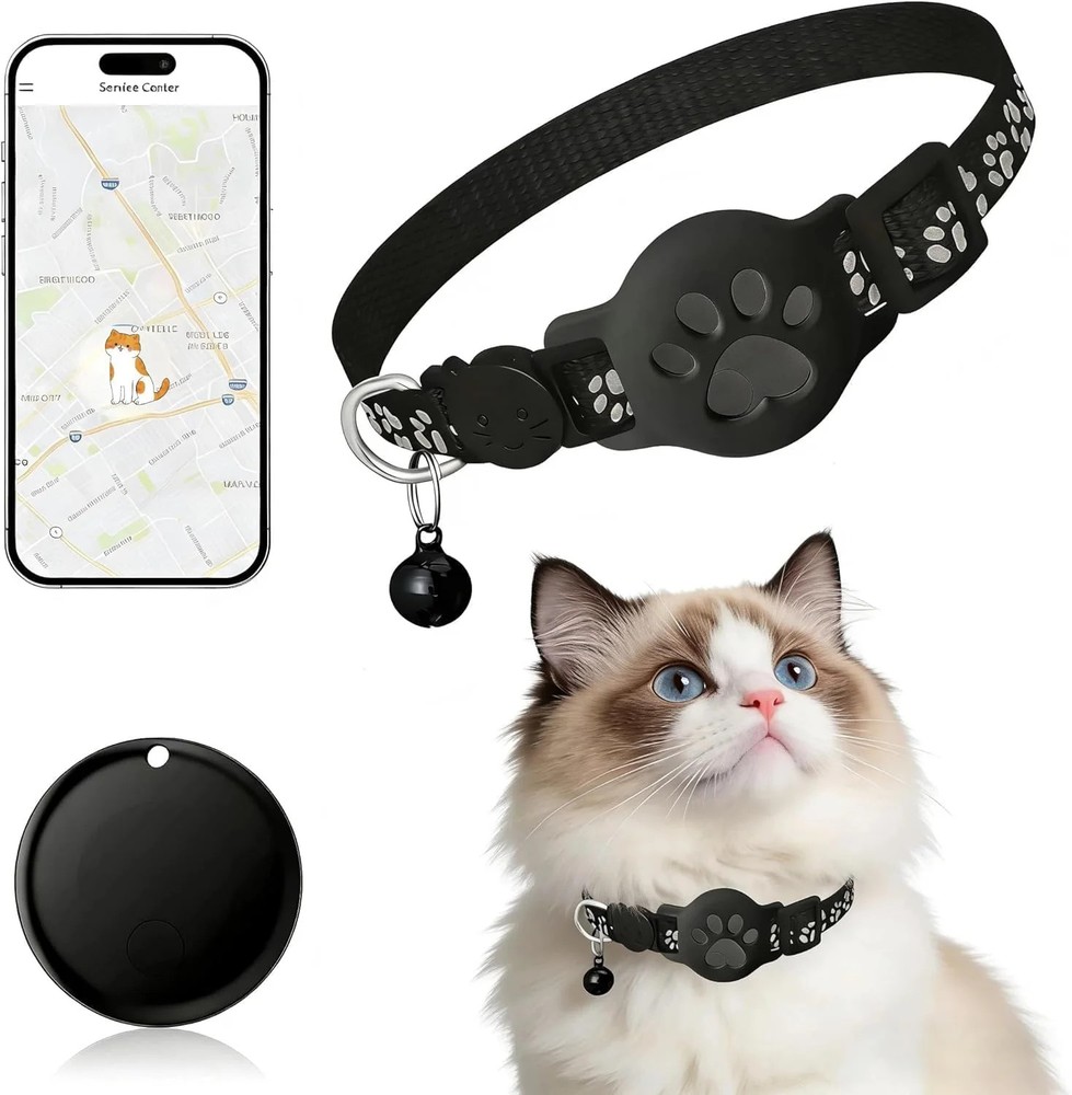 Pet Tracker,GPS Collar for Cats (Android Only) Smart tag,Waterproof Compatible w