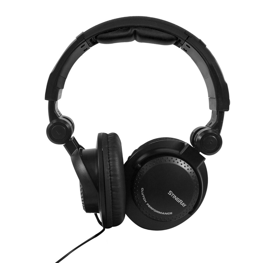 Professional Foldable Black DJ Studio Reference Headphones w Cushions 2 Pack