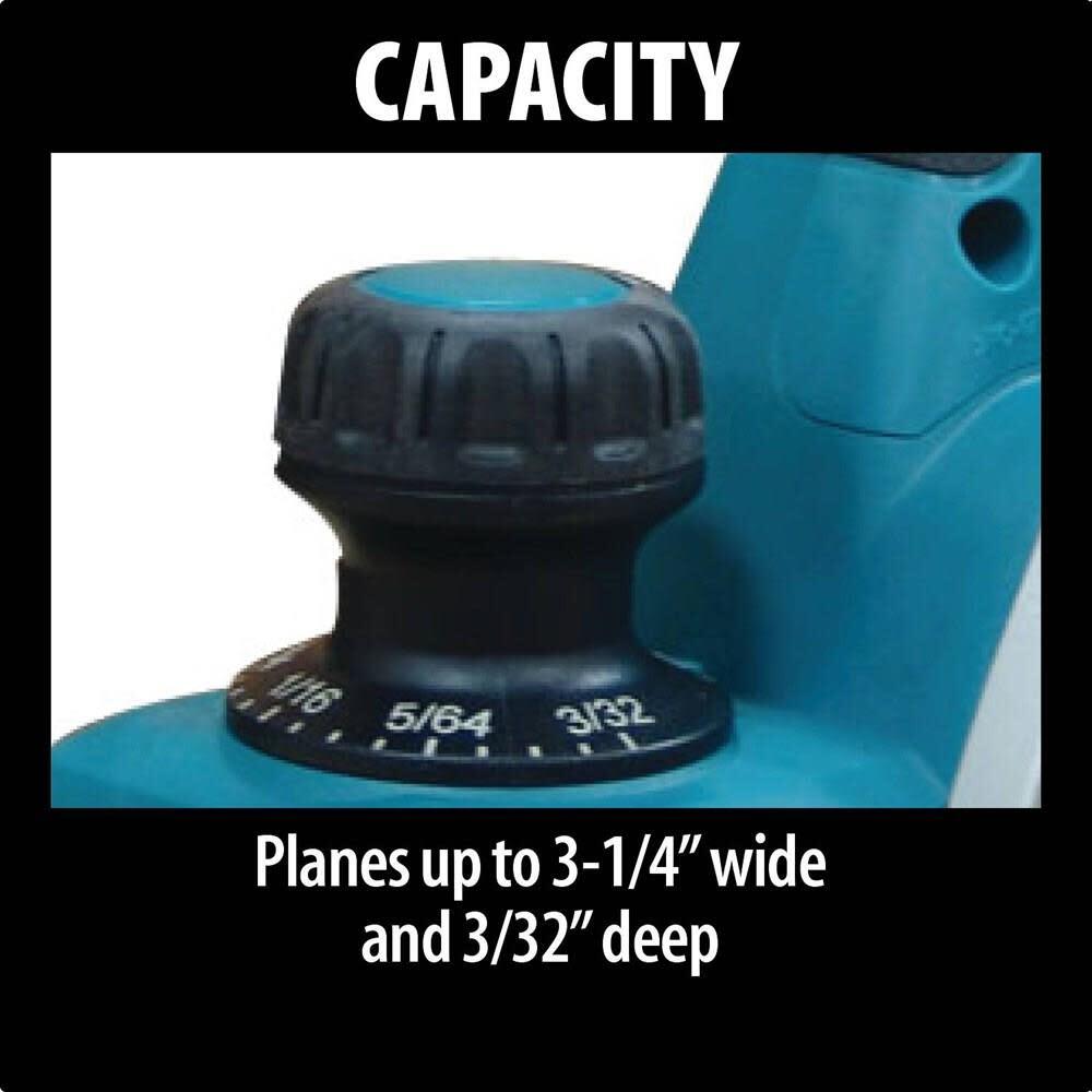 Makita 3-1/4 In. Planer With Tool Case