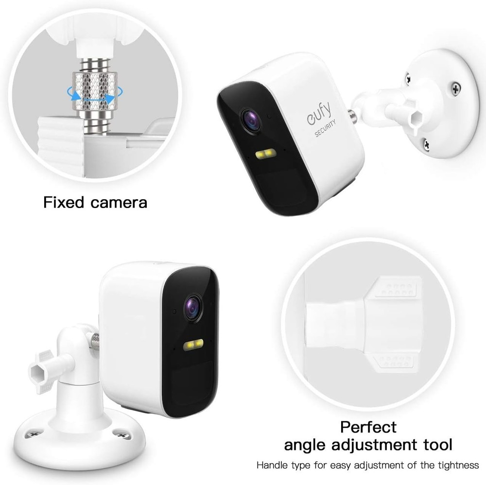 Water-Resistant Adjustable Wall Mount for Eufy/Arlo Cameras - 2 Pack