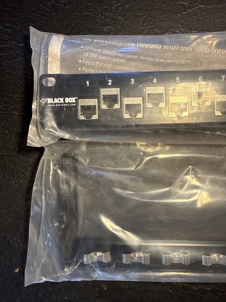 Black Box Category Six A Feedthrough Panel Shielded – 24 Port